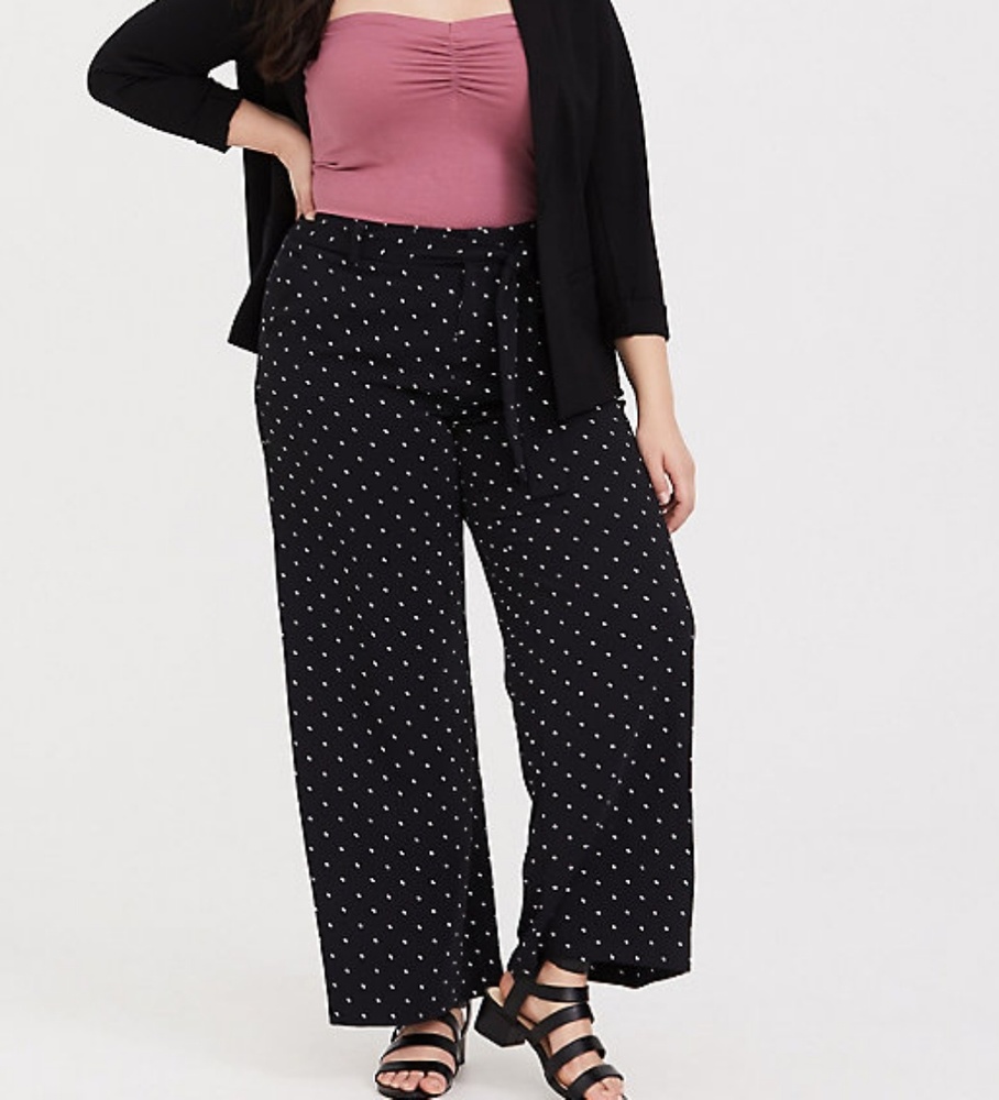 Torrid Dotted Wide Leg Pants